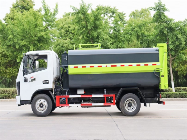 東風7方側裝掛桶壓縮垃圾車